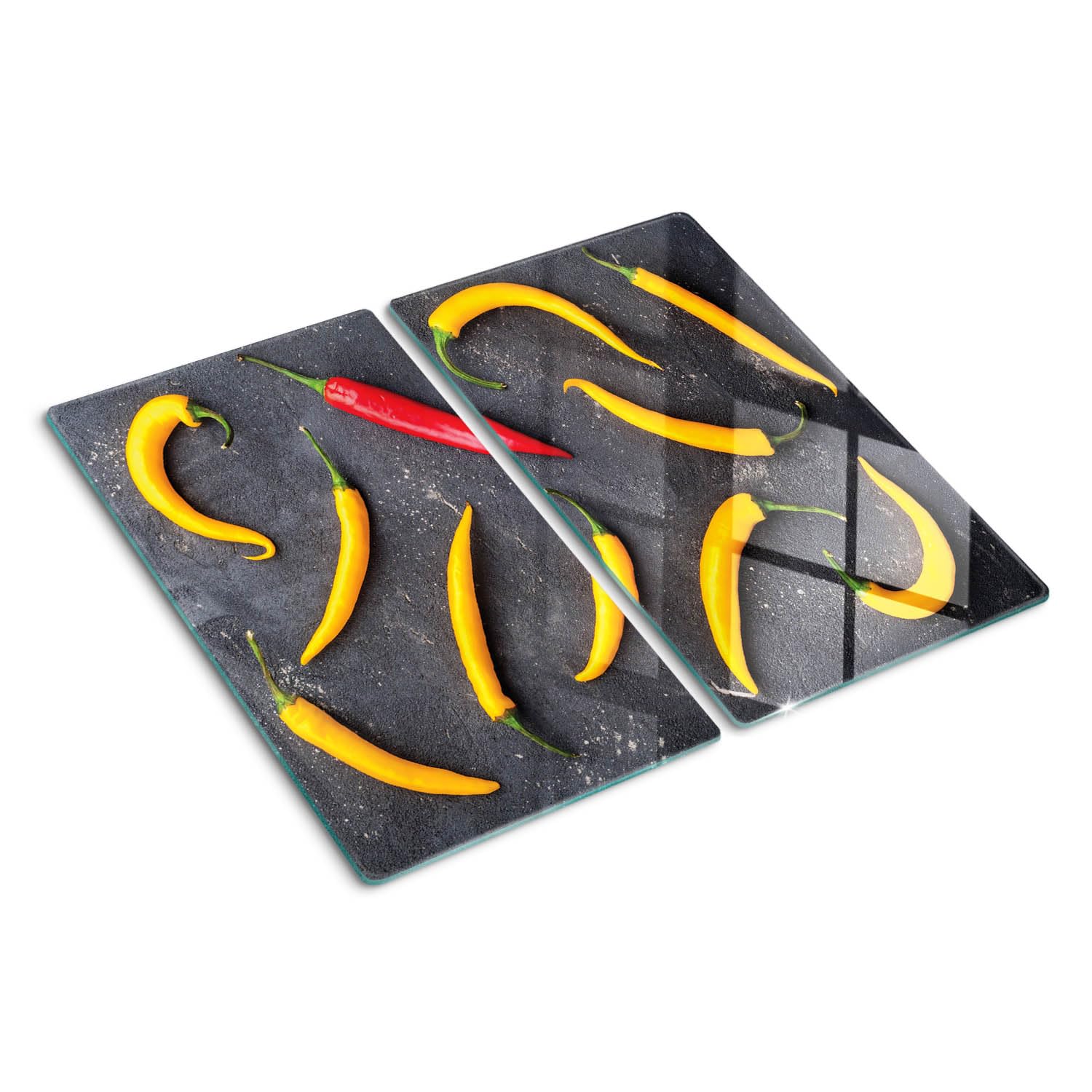 Planche de cuisine en verre bords polis anti-rayures verte