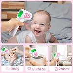 Non-Contact Infrared Forehead Thermometer for Adults and Kids, 3-in-1 Digital No-Touch Baby Thermometers with Fever Alarm, Fast & Accurate Readings