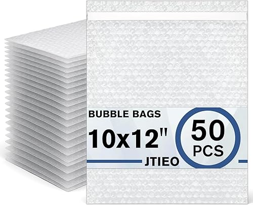 Miniatura 9 de JTIEO 100 bolsas de burbujas de 6 x 8 pulgadas, bolsas autoadhesivas transparentes, amortiguación mejorada de doble pared para envío, embalaje,
