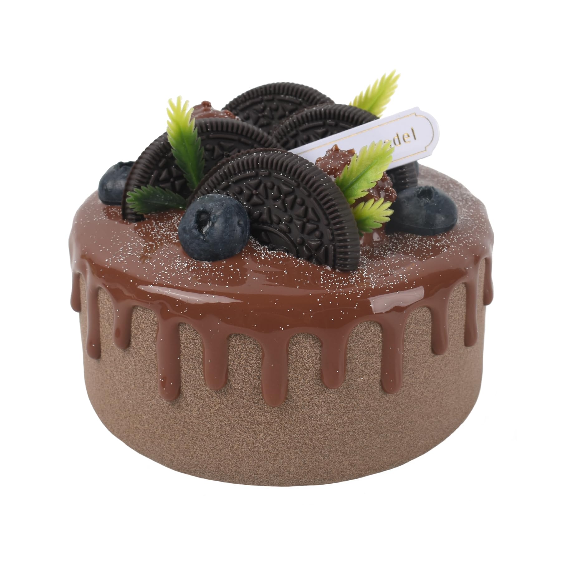 HUIANER Fake Cake Dessert Artificial Cake with Chocolate Blueberry Fake Cupcake Faux Food Model Realistic Fake for Home Kitchen Decoration Display Photography Props