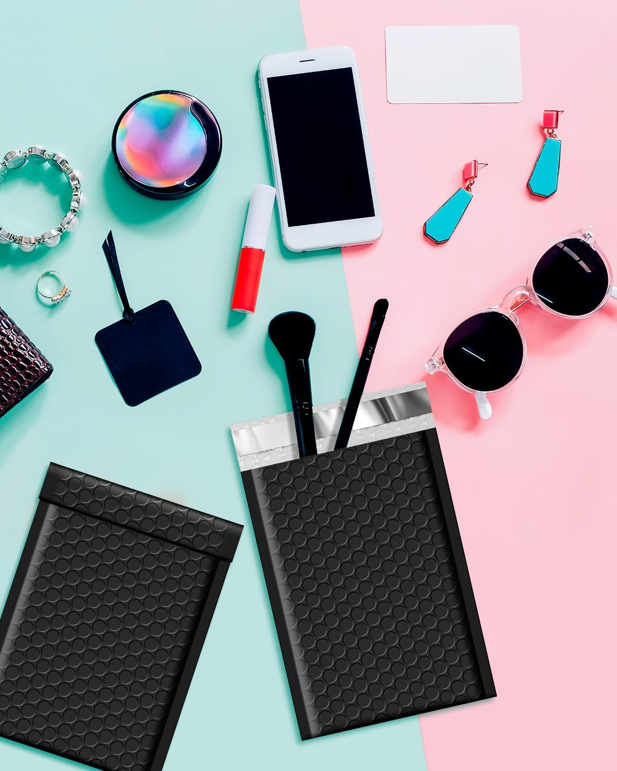 GSSUSA Black Bubble Mailers 4X8" 200 Pack, Usable Size 4X7" Padded Envelopes Small Shipping Mailer Strong Adhesion Bubble Envelope,Self-Seal Mailing Envelopes for Small Items, Business - Image 6