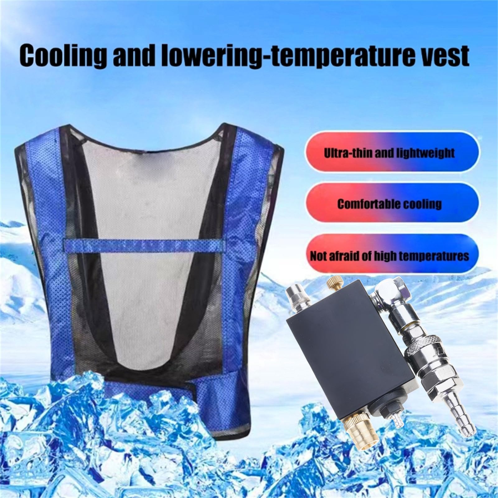 Gilet Gilet Refroidi À L'air Comprimé Pour Les Travailleurs L'usine Équipement Soulagement Contrainte Thermique Contrôle Température À Usage Industriel