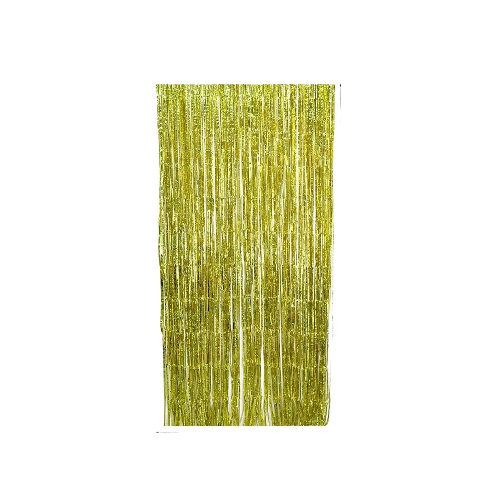 Rideau à Pampilles Brillant en Aluminium, 30 pièces, 1x2.0m, adapté for Anniversaire, Mariage, fiançailles, décoration d'arrière-Plan de fête pour Cuisine(Green)