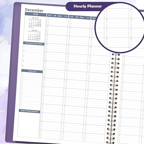Miniatura 5 de Agenda de citas 2026, libro de citas semanal 2026, enero de 2026 a diciembre de 2026, 8.26 x 10.7 pulgadas, planificador diariopor hora,