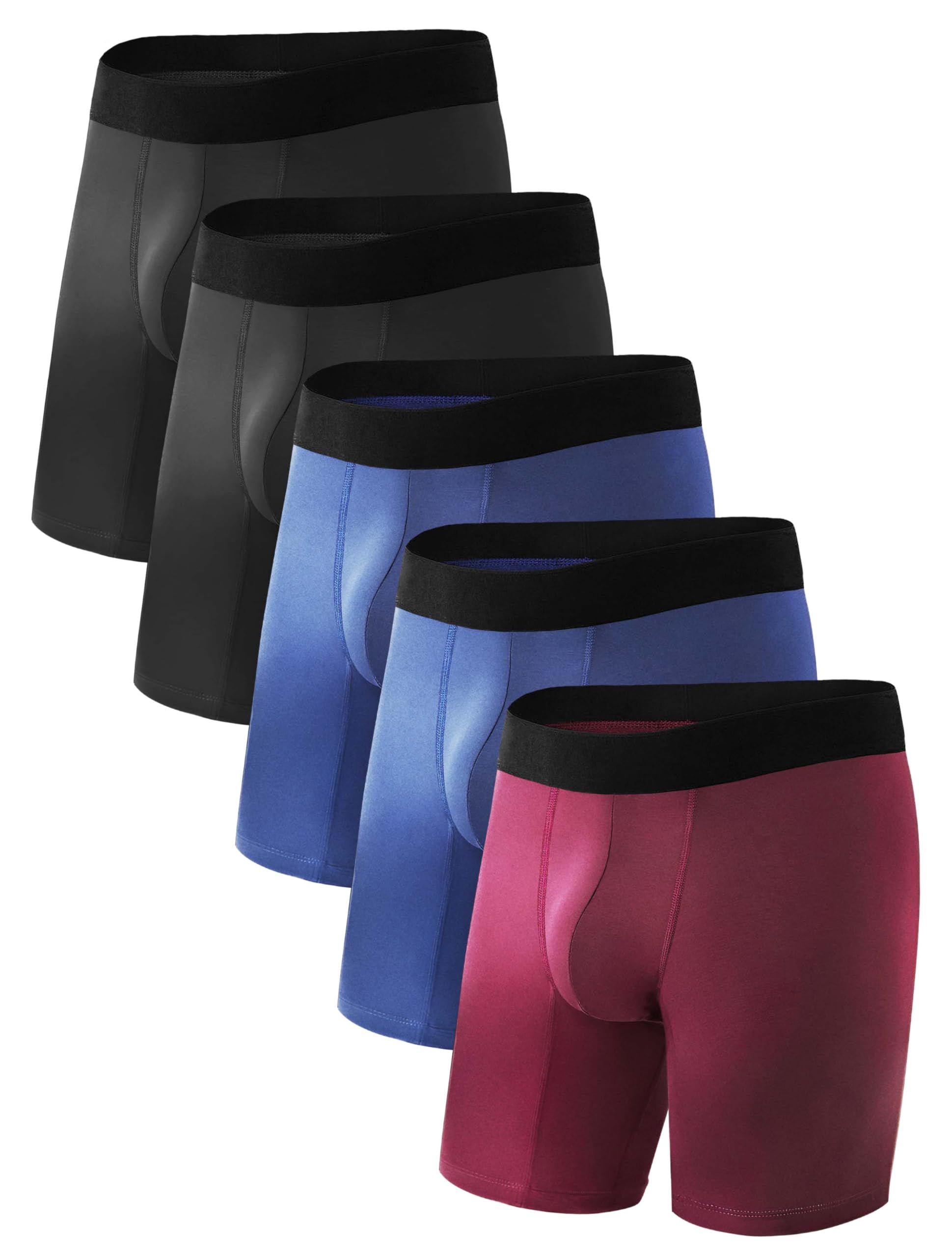 TIICHOO Incontinence Underwear for Men Washable Cotton Leak Proof Boxer Briefs with Long Legs for Bladder Leakage 5