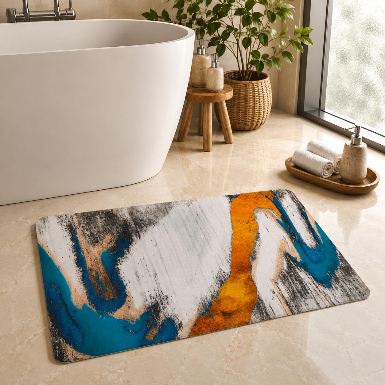 Grey Gold Kitchen Mats - Set of 2 -13
