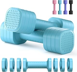 Zempox Adjustable Dumbbells for Women - 2-5lb Set of 2 with TPU Soft Grip, Quick-Change Free Weights for Home Workouts