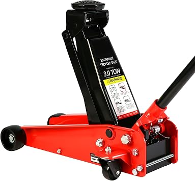 SSLine 3 Ton Floor Jack Automotive Hydraulic Car Jack Heavy Duty Steel Car Lift Service Jack for Tire Change, Low Profile Racing Floor Jack with Lifting Range 5.1"-20" 8800LB Capacity