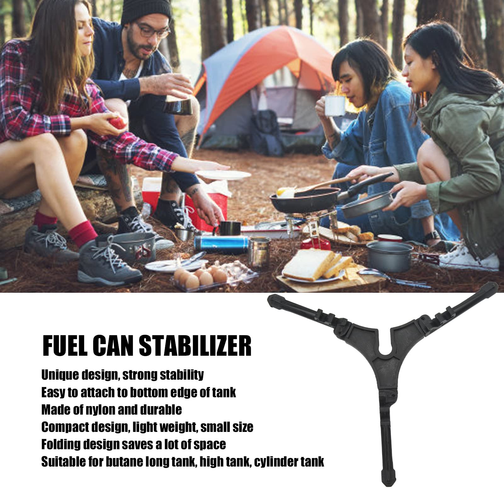 Supporto Per Serbatoio Gas Pieghevole - Con 3 Fibbie Per Campeggio E Escursionismo - Foto 4