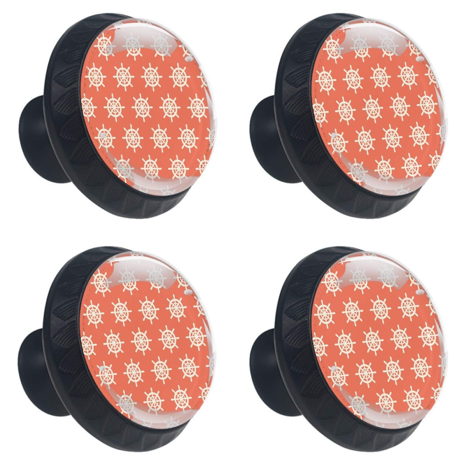Boutons de meuble en verre orange 30mm pour rénover vos poignées usées