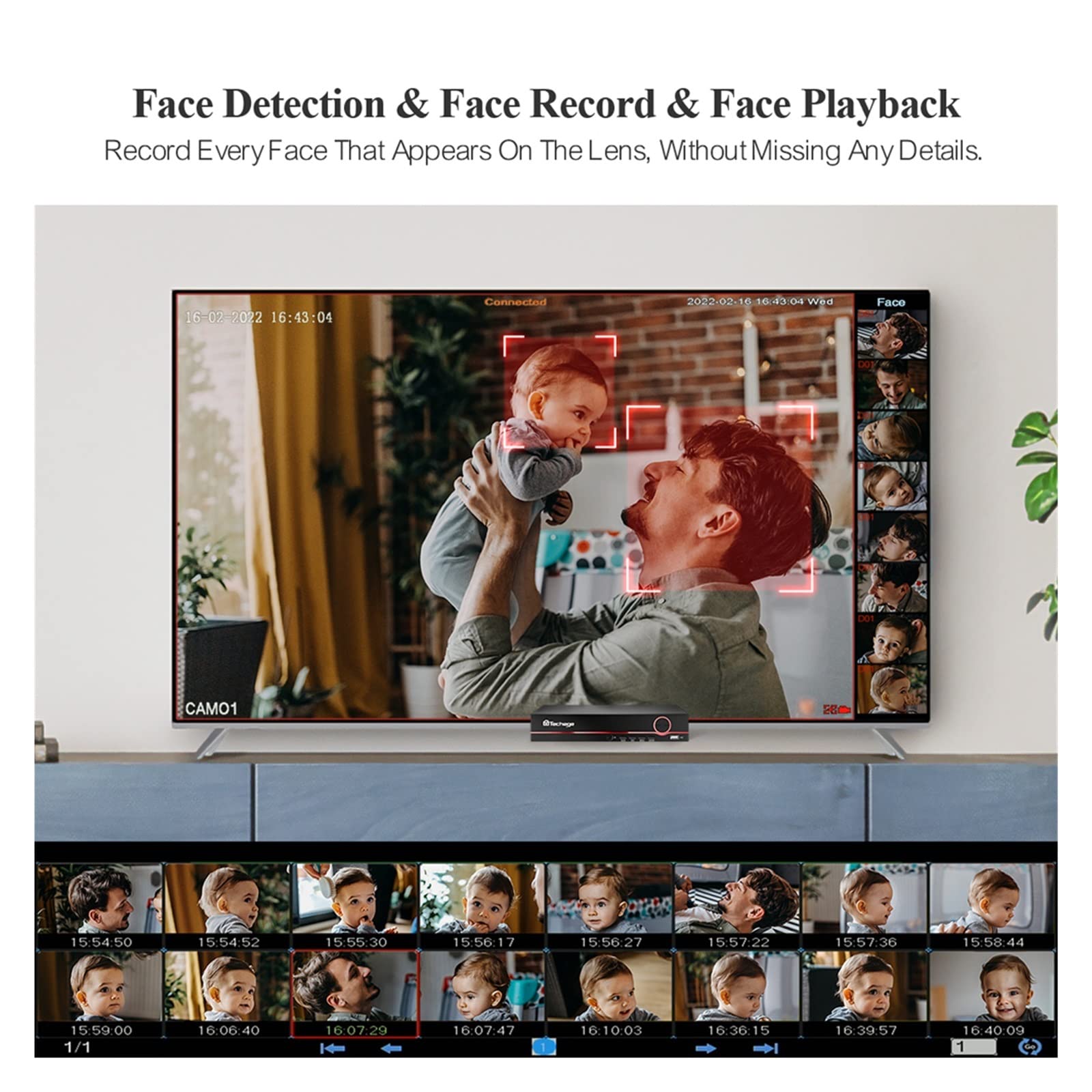 Sistema De Cámara PoE Smart Ai Visión Nocturna A Todo Color Detección Facial Video Kit De Vigilancia De Seguridad FáCil De Instalar(2T,8CH 2pcs Camera 5MP)
