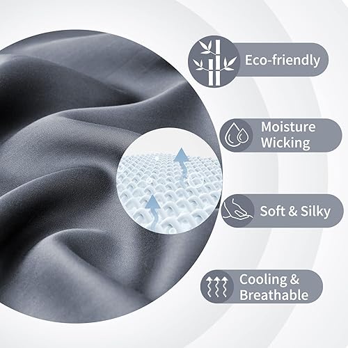 Miniatura 2 de Fittia Funda de almohada corporal de 20 x 54 pulgadas, funda de almohada corporal suave y sedosa con cierre de sobre, funda de almohada refrescante