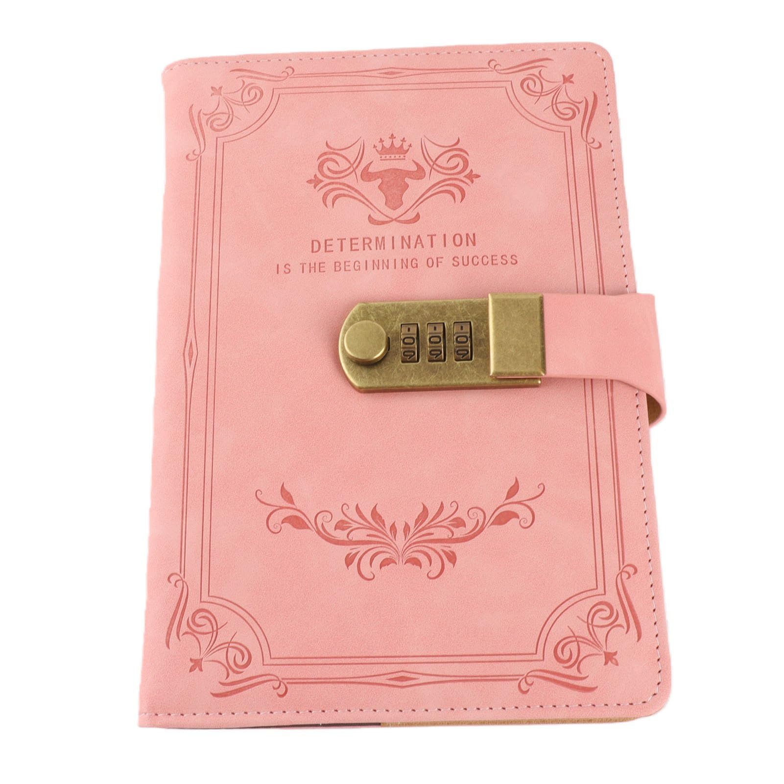 Generic Lock Journal Bezpieczny i Niezawodny Wodoodporny Notatnik z Miejscem na Długopis dla Nastolatek 5,8 X 8,3 ze Sztucznej Skóry PU