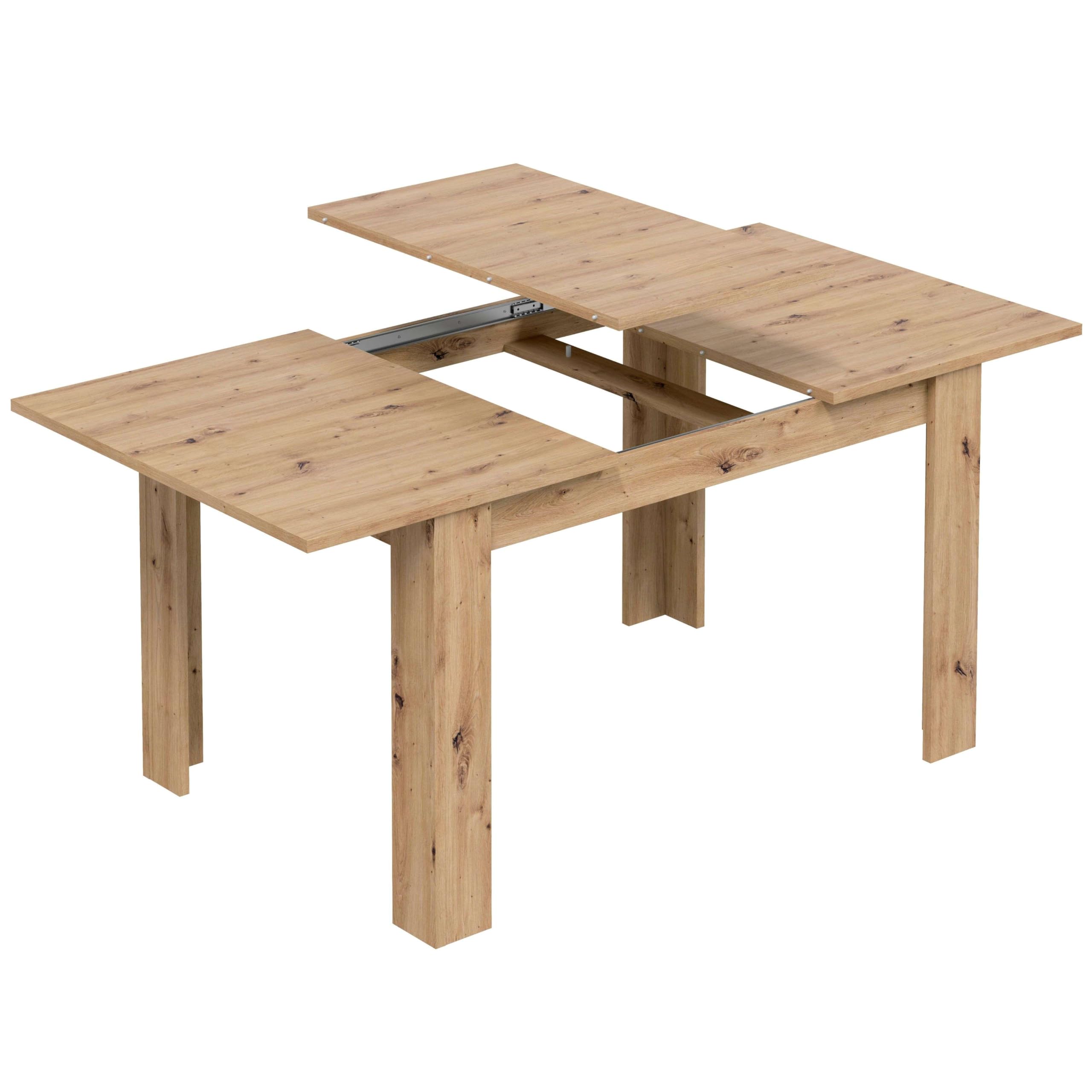 Habitdesign Mesa de Comedor Extensible, Mesa salón o Cocina, Acabado en Color Roble Nodi, Modelo Kendra, Medidas: 140-190 cm (Largo) x 90 cm (Ancho) x 78 cm (Alto)