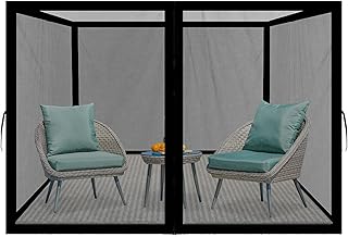 Mosquito Netting Outdoor Screen House Tent Screen Wall with Zipper for Camping, Patio, 10x 10 Gazebo and Tent (Mosquito Net Only Black)