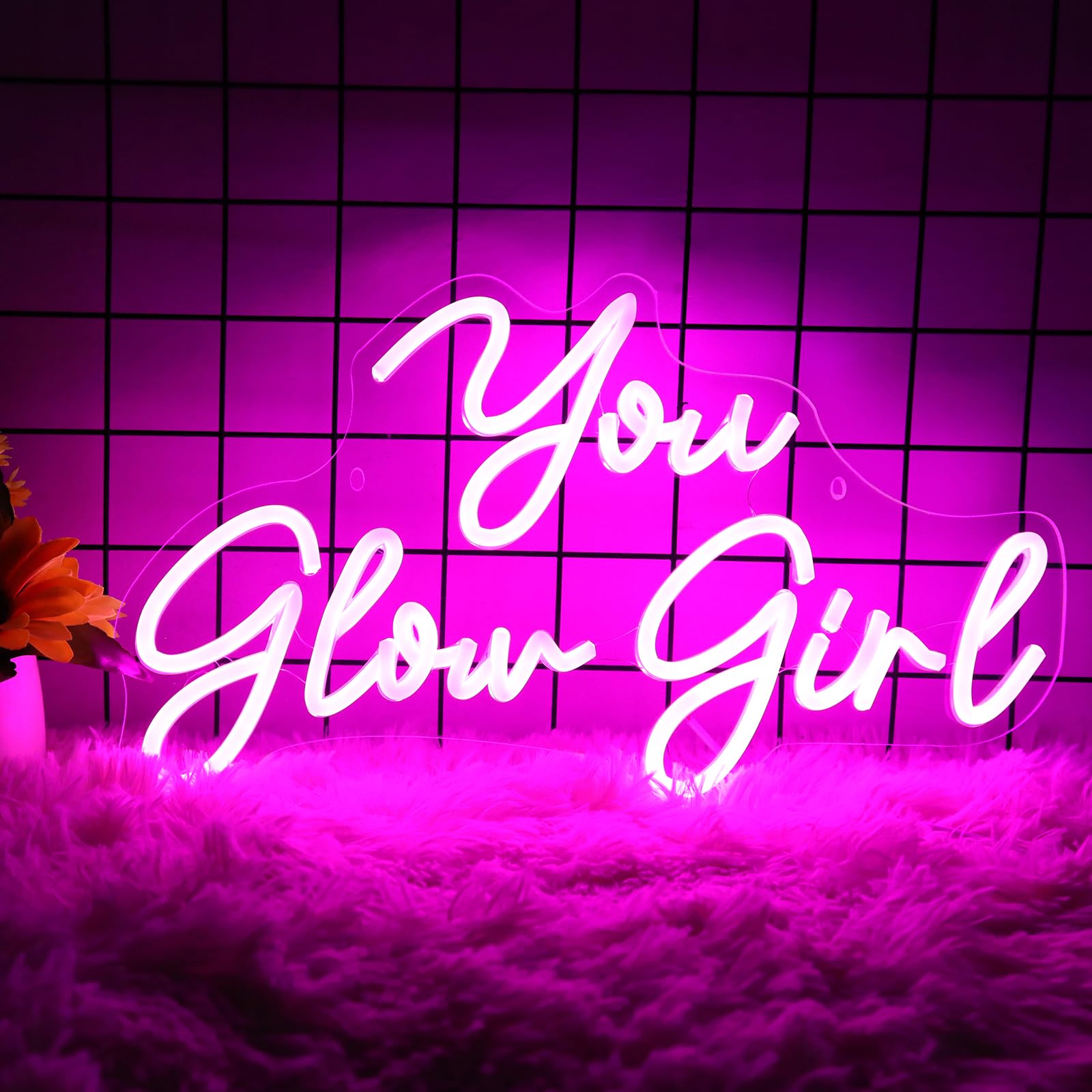 Neonawall Where The Magic Happens Neon Sign Led Light Up Signs for Wall Decor Usb Powered Letter Neon Light Signs for Bedroom Wedding Decor Birthday Party Shop Bar Man Cave 16 x 9.6''(Warm White)