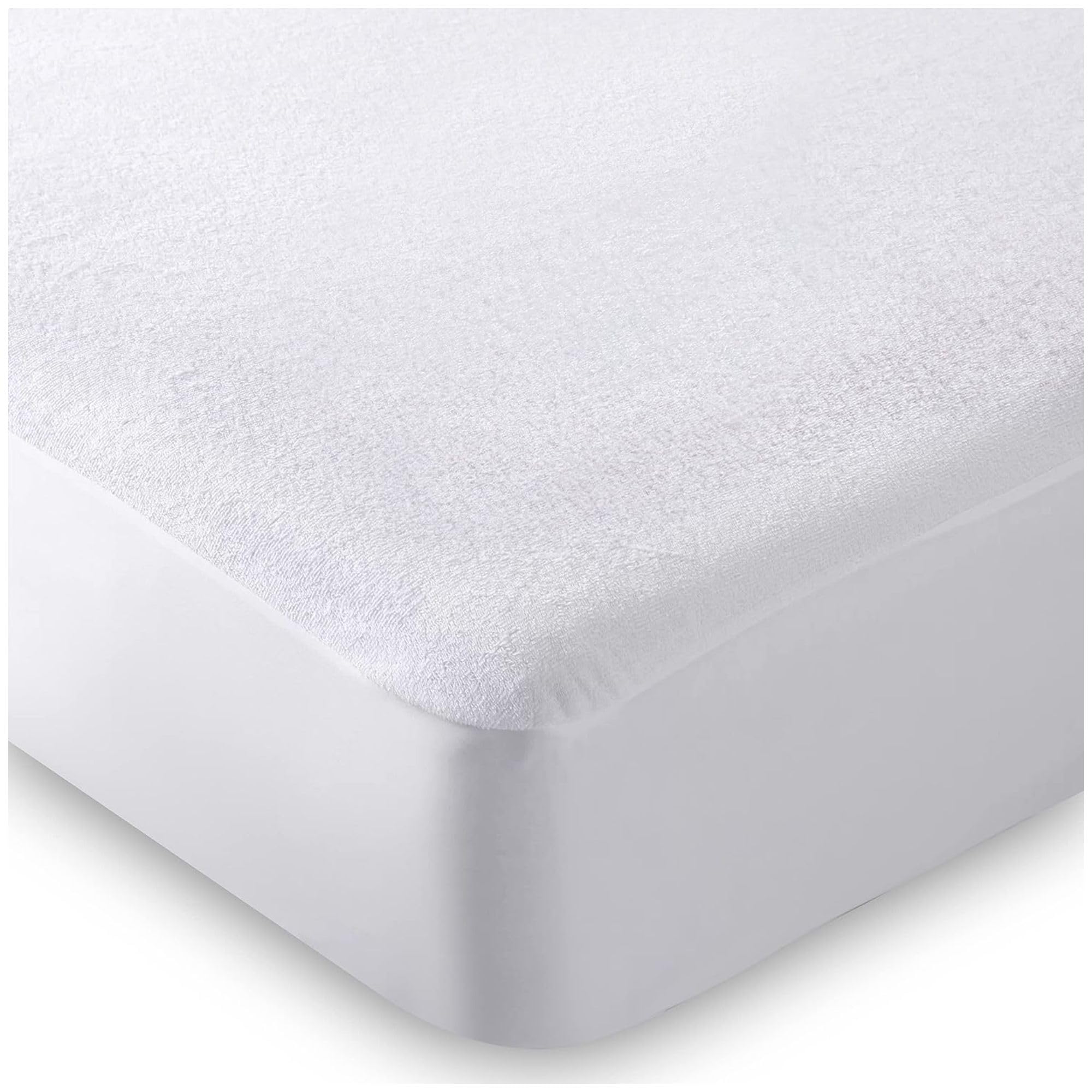 Waterproof Terry Towelling Mattress Protector, Soft Polycotton Non Allergic Fitted Sheet, ...