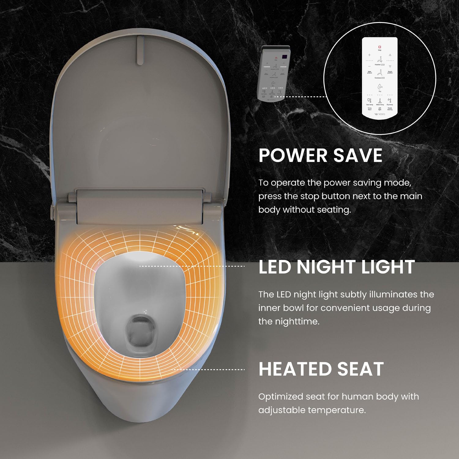 Amazon.co.jp: VOVO(ヴォヴォ) 丸型 ビデ 便座 温水 LEDライト Amazon.co.jp: VOVO(ヴォヴォ) 丸型 ビデ 便座 温水 LEDライト