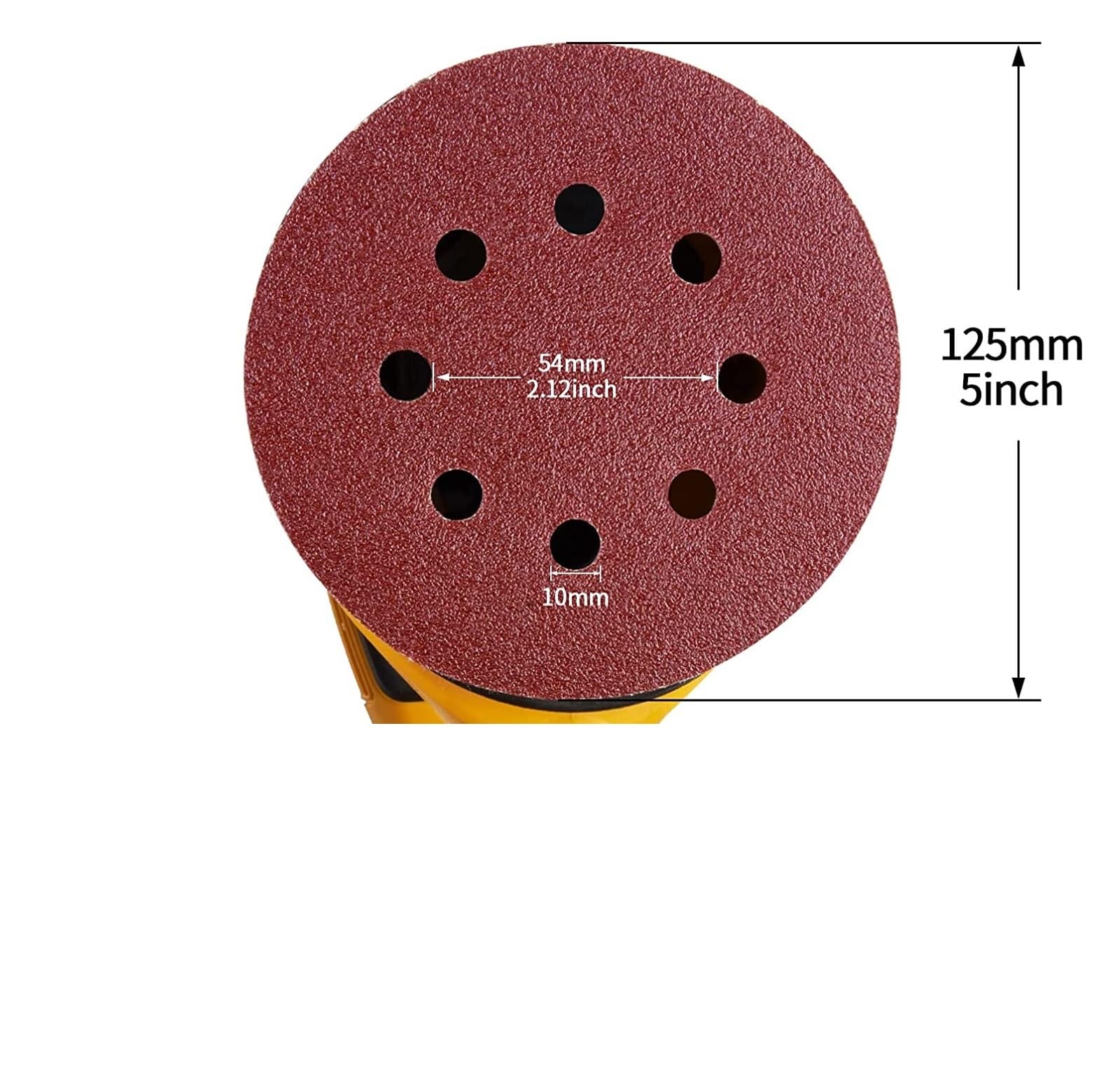 Schleifpapier für Holz, 10 STÜCKE 5 Zoll 8 Loch Schleifscheiben Klettverschluss Schleifpapier 125 MM Exzenterschleifer 40-3000 Körnungen Schleifmittel(60)