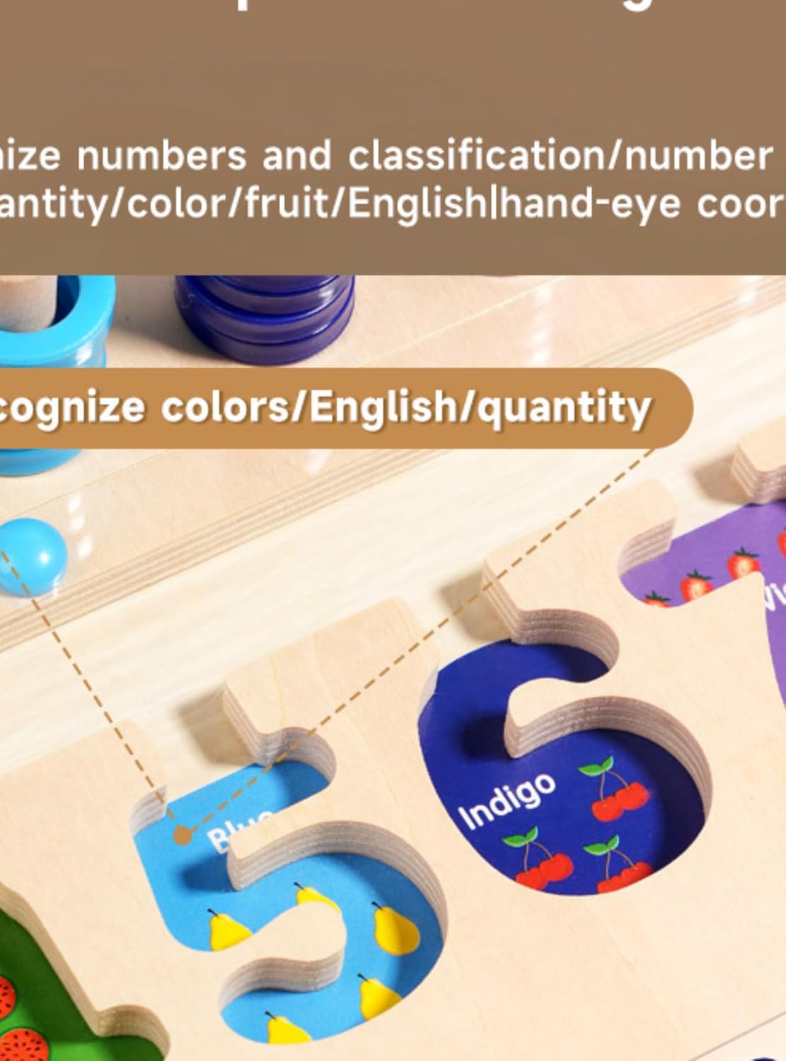 Children Wooden Montessori Number Letter Color Learn Toys Magnetic Maze Color Number Alphabet Matching Counting Puzzle Board Sorting Stacking Preschool Game