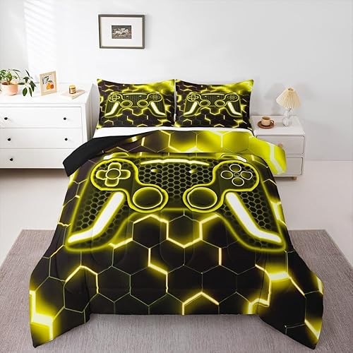 Miniatura 7 de Erosebridal Edredón de plumón con estampado de leopardo, juego de edredón de piel de guepardo para niños, adolescentes, decoración de dormitorio,