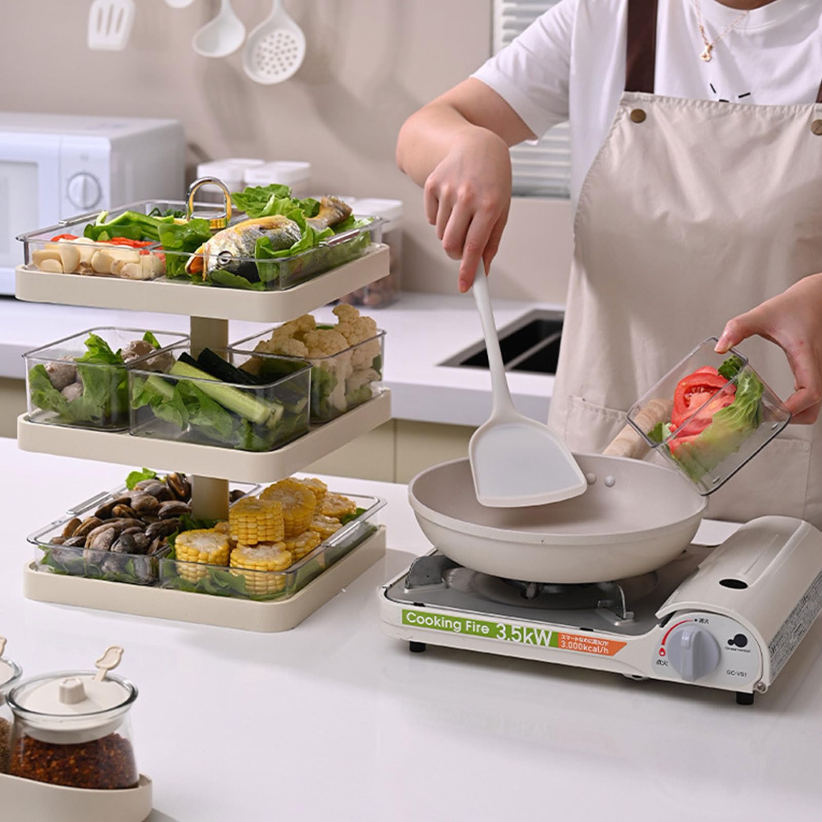 Plateau de Service Bol Repas Multi-Compartiments