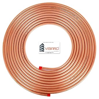 Visiaro Soft Copper Tube, Outer Dia 8 mm, Wall Thickness 19 swg, Pack of 1