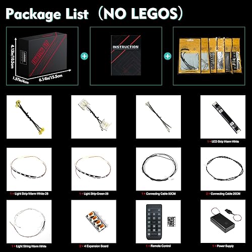 Miniatura 4 de LocoLee Kit de luces de control remoto para Lego Tranquil Garden 10315 Zen Garden (solo luces, sin modelos) Juego de iluminación RC compatible con