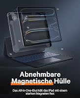 CHESONA iPad Air 13 hüvely billentyűzettel, állvánnyal, szürke, 180° állítható 4