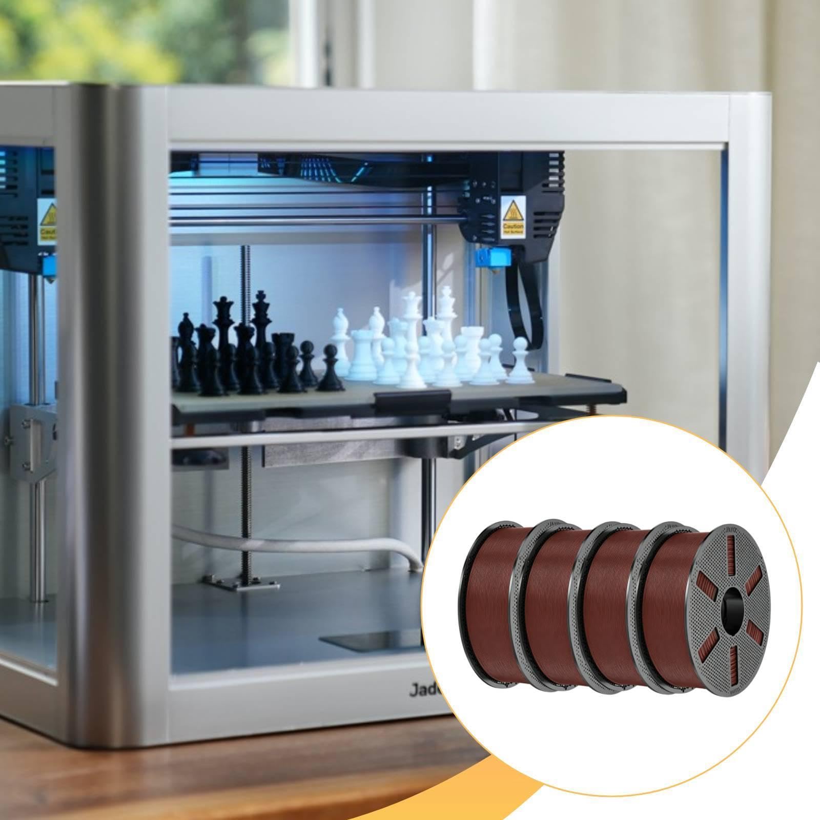 Milageto 4 para Impresora 3D, Suministros impresión, Gran Resistencia, fácil Usar, Accesorios, Buen Moldeado, Rendimiento, 1,75 mm, Color Chocolate