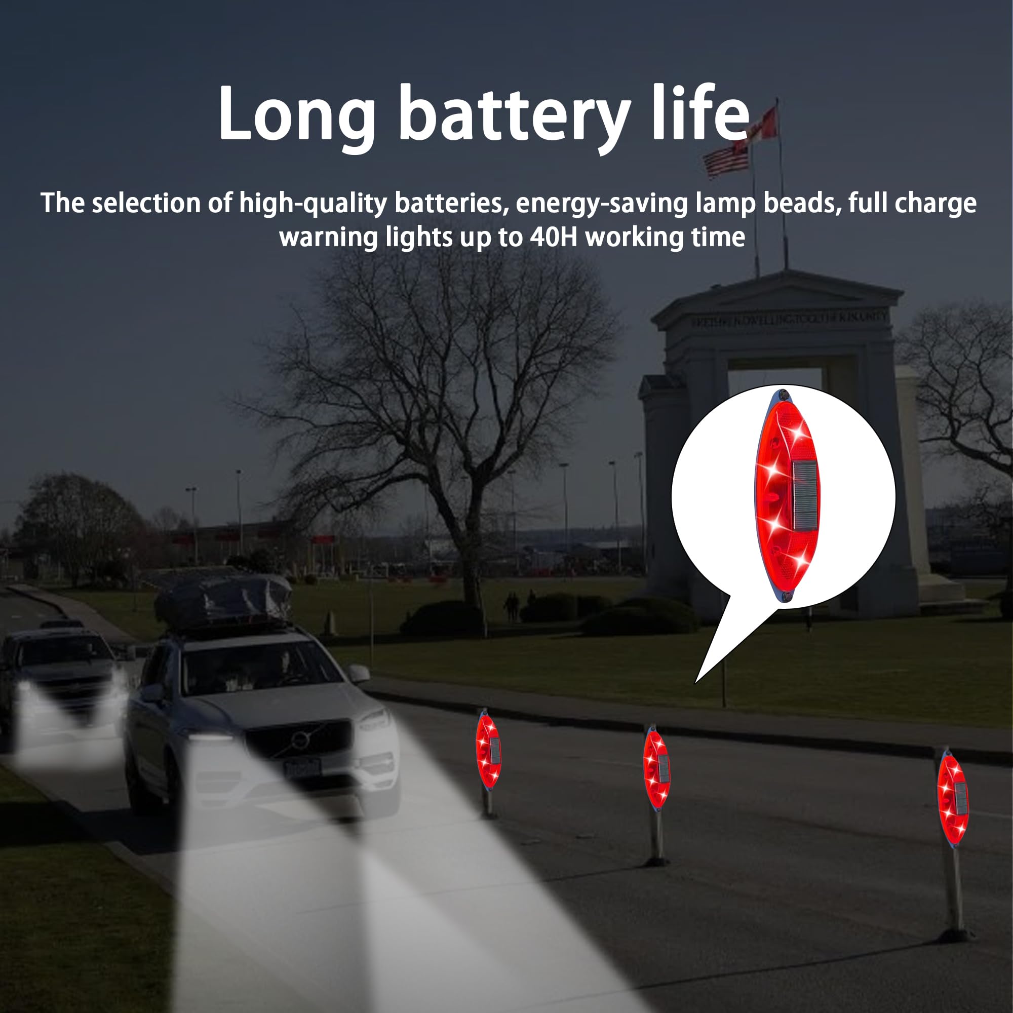 Snapklik.com : Solar Strobe Warning Light: Solar Powered Flashing ...