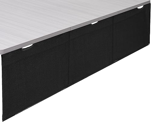 VIVO Funda organizadora de privacidad y gestión de cables, color negro, de 71 pulgadas, para debajo del escritorio, escritorio, falda 71