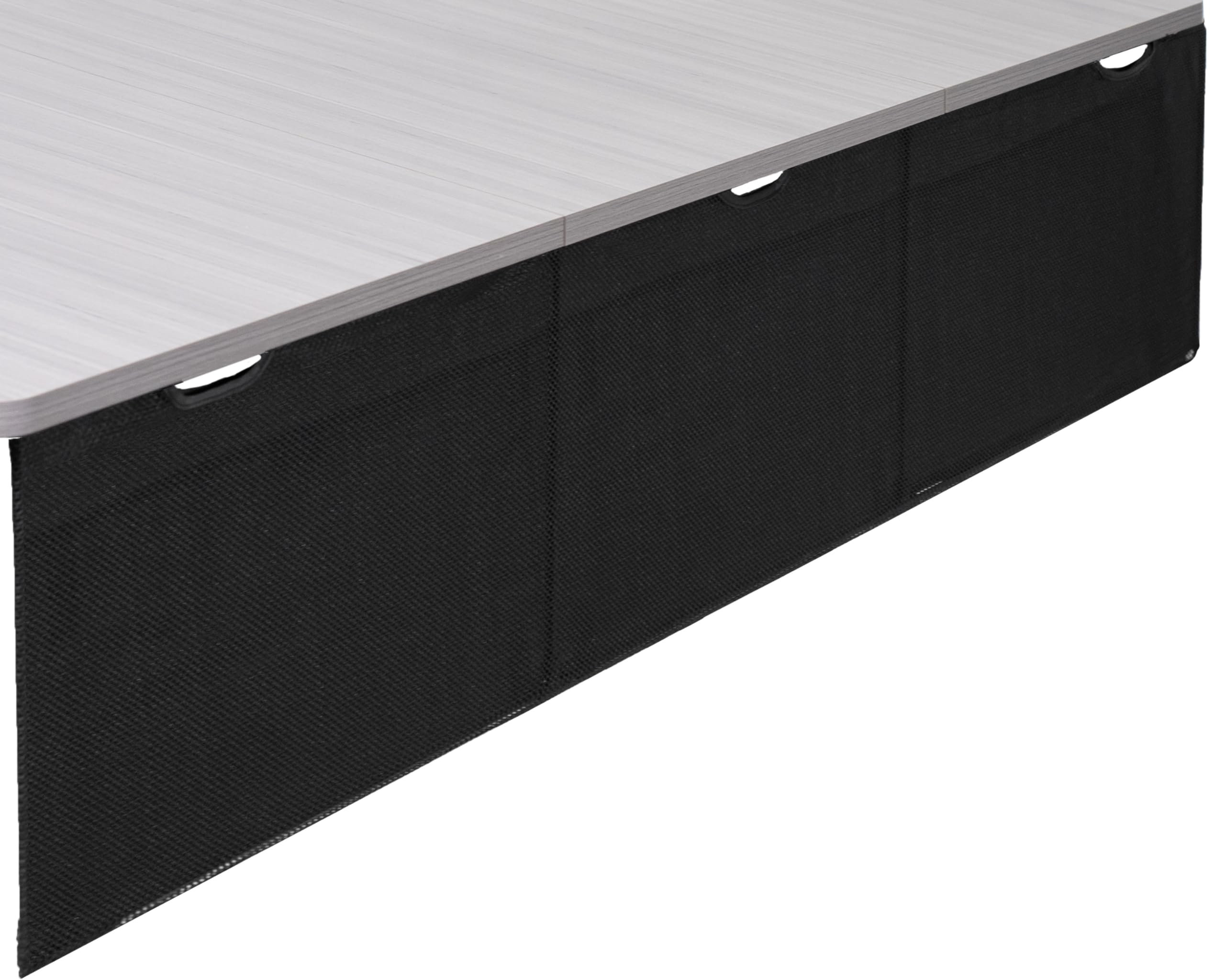 VIVO Black 71 inch Under Desk Privacy and Cable Management Organizer Sleeve, Wire Hider Kit Panel System, DESK-SKIRT-71