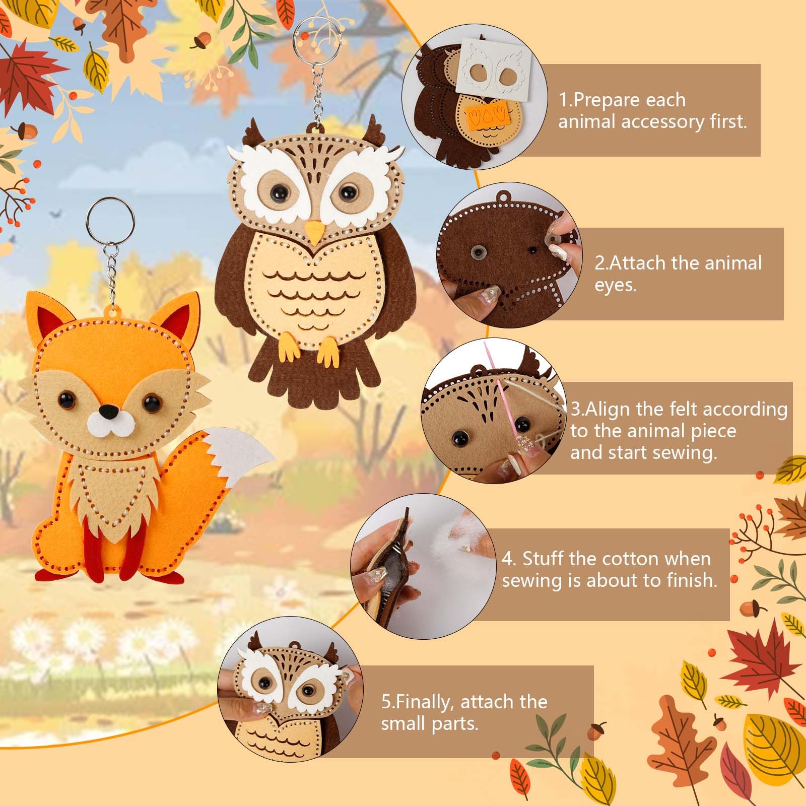 Kits De Couture Pour âgés De 8 à 12 Ans, Couture D'animaux En Laine