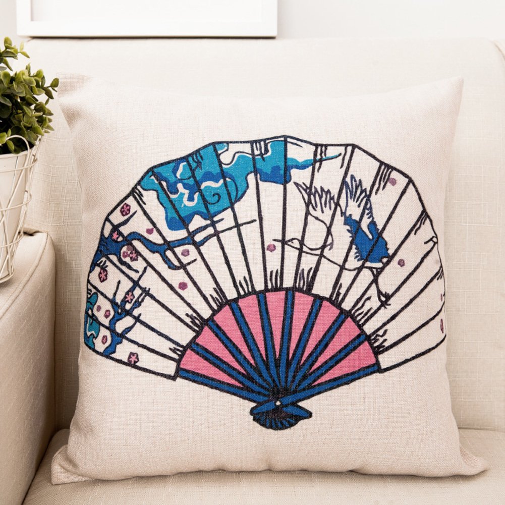 Oreiller Japonais haut de gamme Mont Fuji folk de 50x50cm