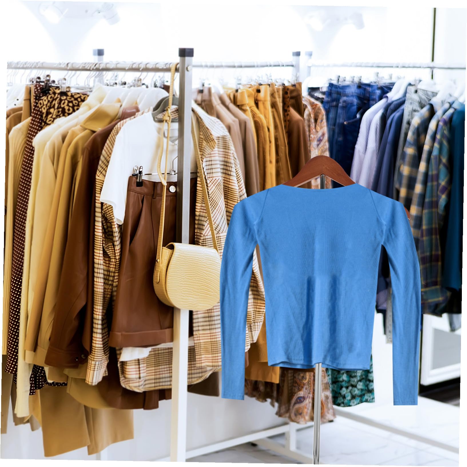 STOBAZA Verstellbarer Kleiderständer für Damen Moderner T shirt Präsentationsständer Vielseitiges Kleidung Display Rack für Einzelhandel Platzsparend Einfache Montage