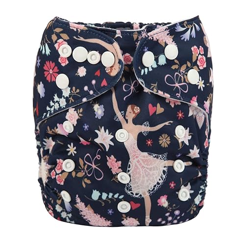 Pañal de bolsillo para bebé, reutilizable, lavable, para niñas (bailarina de bailarina)