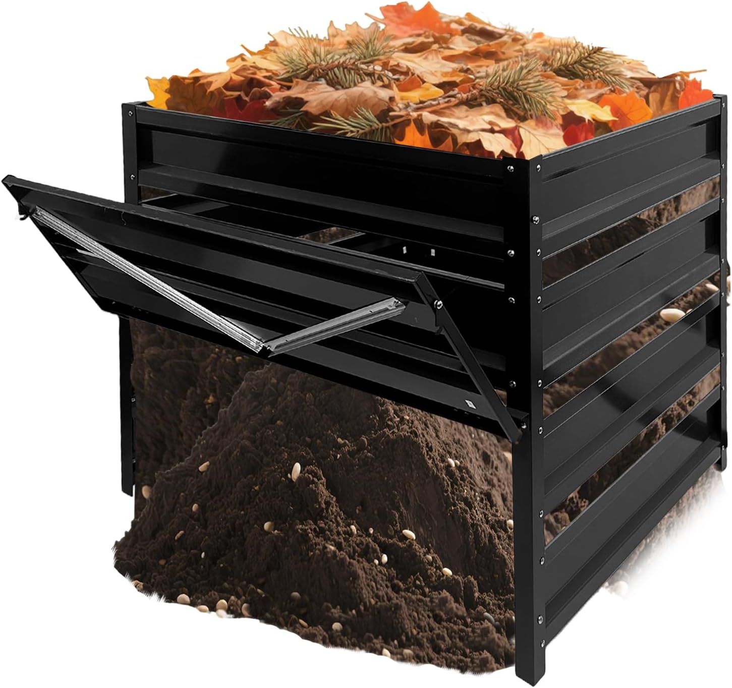 Compost Bin Outdoor - 170 Gallon Metal Wire Mesh Compost Bins with Rust-Proof Coating, Compost Bin for Yard Waste, Leaves & Kitchen Scraps, 31.5(L)*31.5(W)*39.4(H) inch