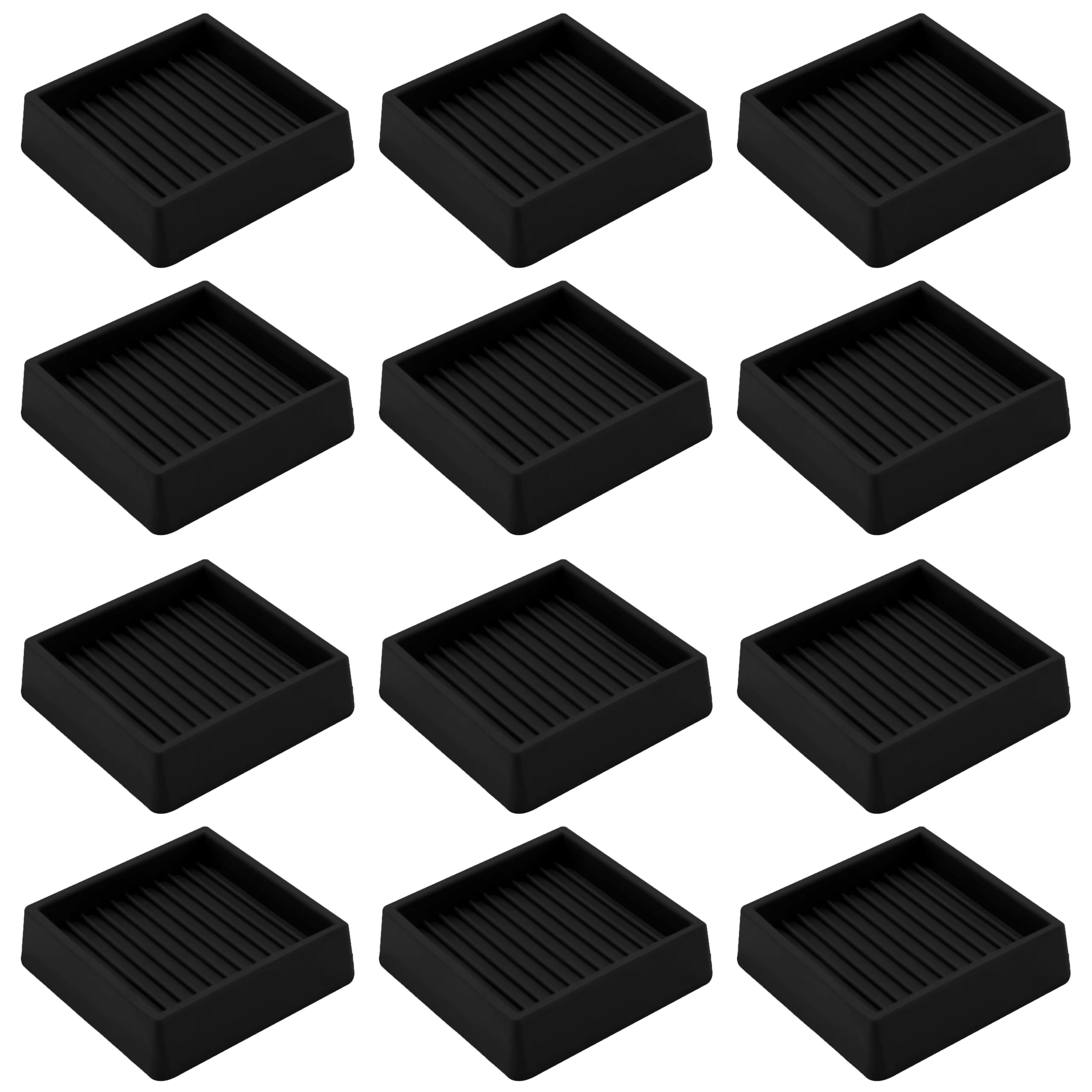 VOCOMO Copas de goma de 2 x 2, almohadillas antideslizantes para muebles, agarre antideslizante, pies antideslizantes para muebles, protector de suelo antideslizante para cama, sofá, mesa, silla,