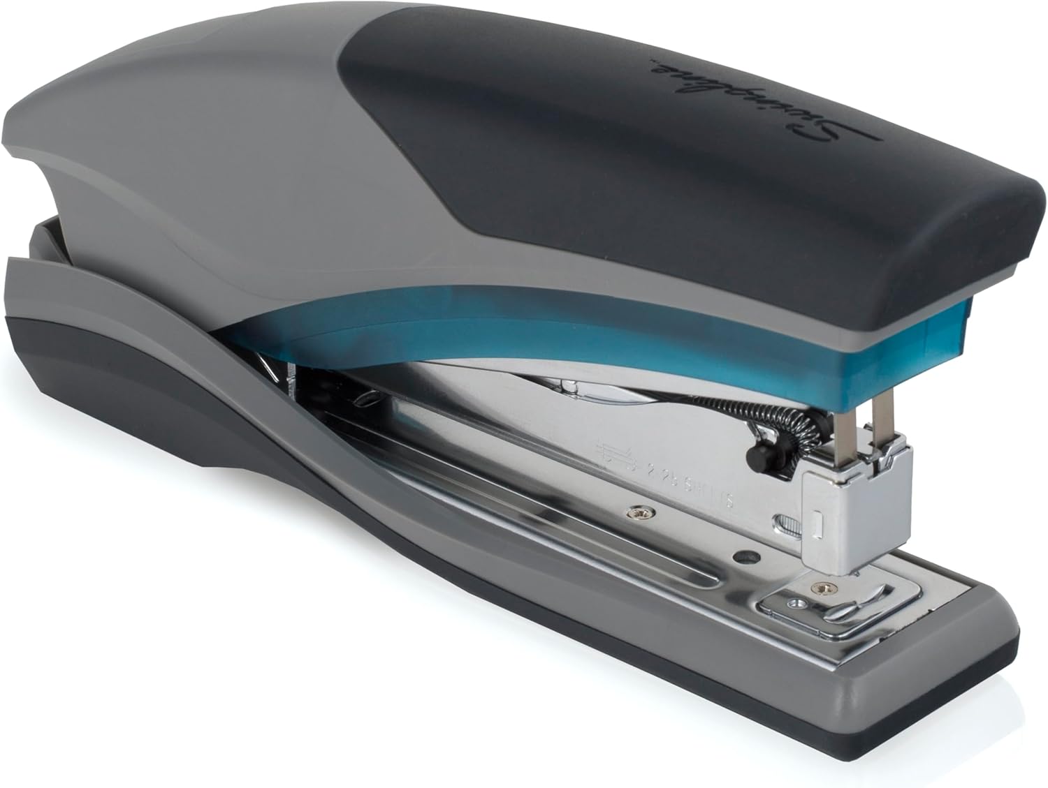 Swingline Stapler, 6 Pack, Desktop Stapler, 25 Sheet Capacity, Optima 25 Reduced Effort, Blue/Gray (S7066404CS)