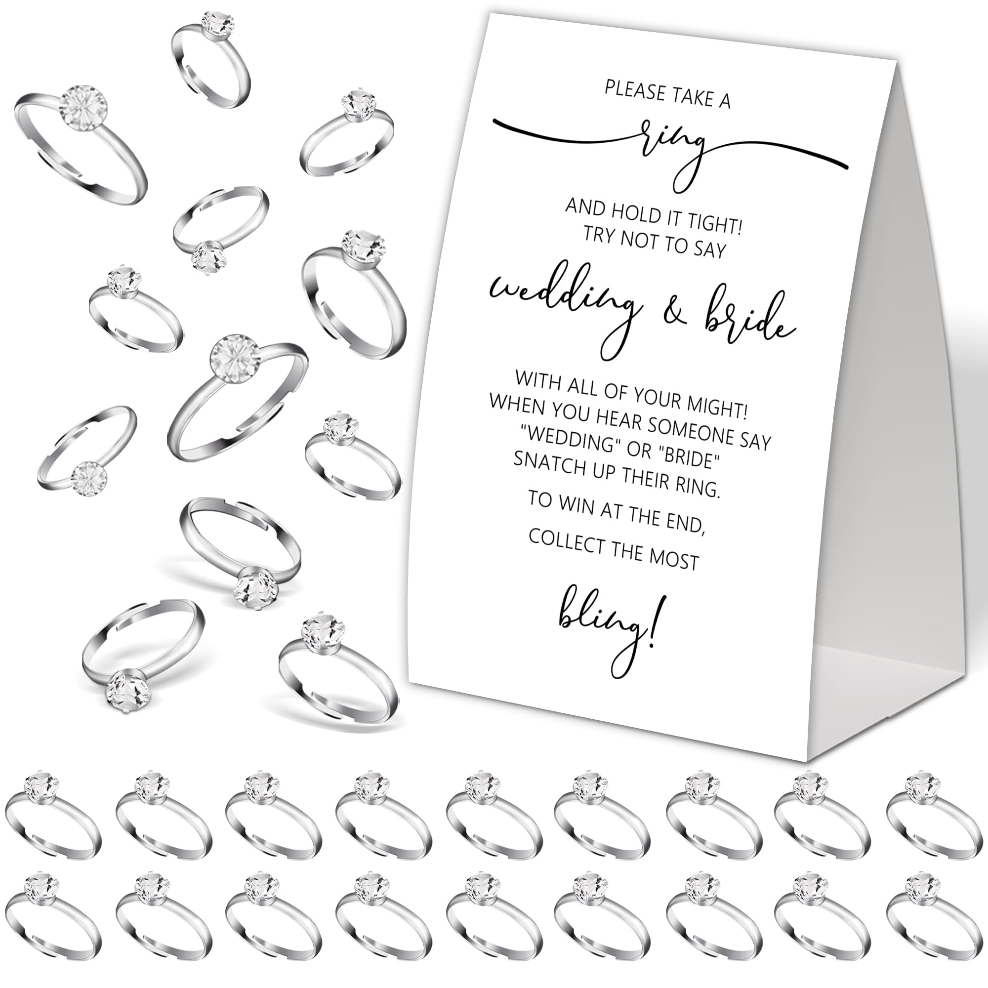 Bridal Shower Games Put A Ring on It,Minimalist Bridal Shower Decorations,Popular Bridal Shower Game,Engagement Party Games,Bridal Shower Favors,