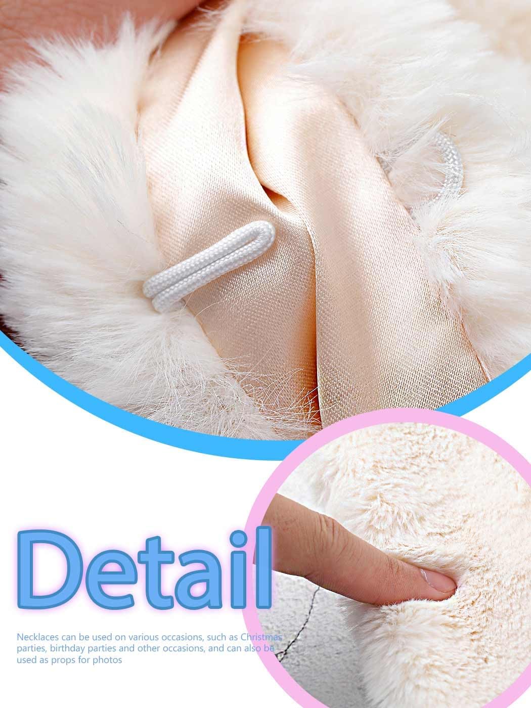 Women's Faux Fur Shawl Weddings Fur Stole Bride Winter Faux Wrap for Bridal - Image 4