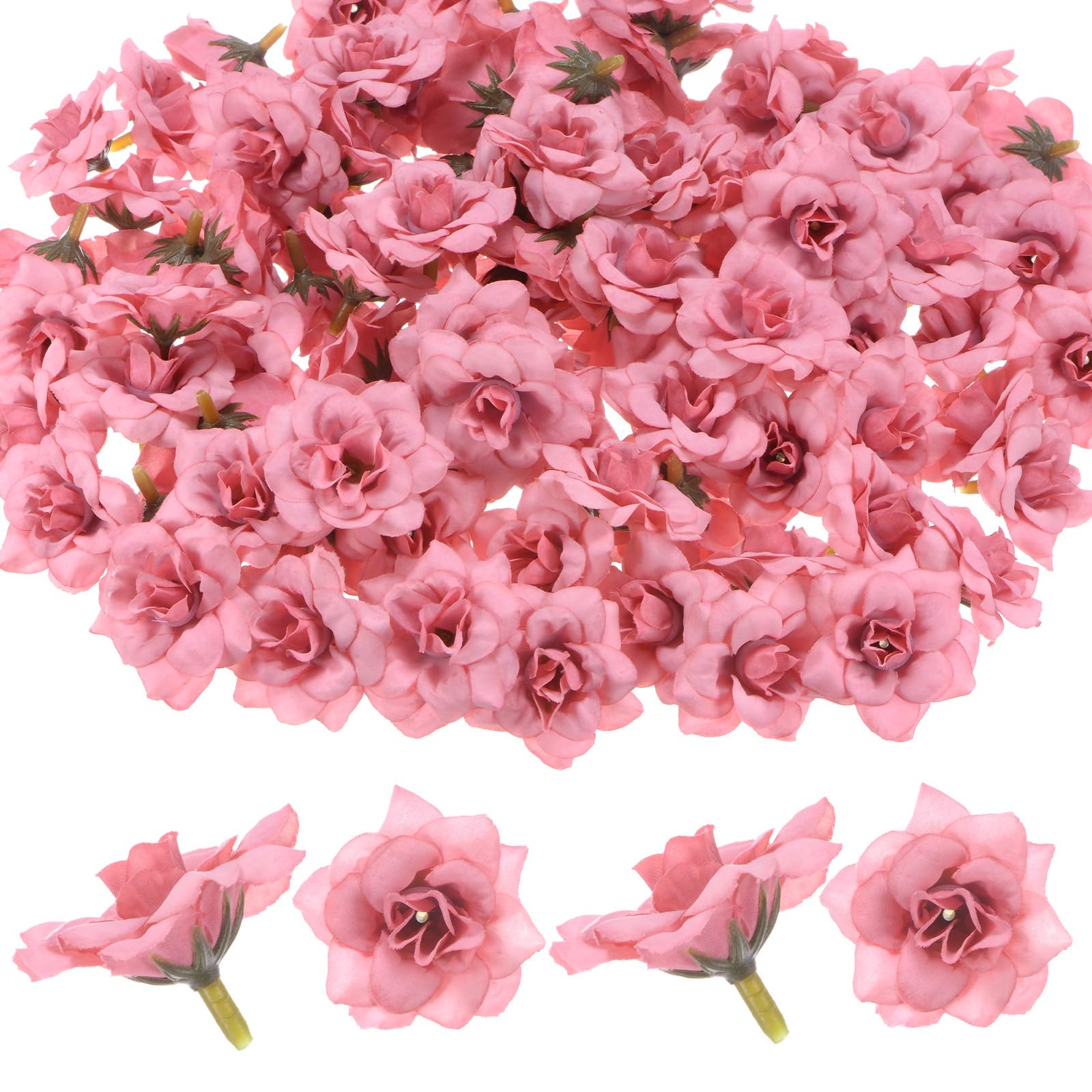 M METERXITY 50-Pack Artificial Roses Heads, Silk Faux Rose Head for Wedding/Bouquet/DIY Crafts/Party Decoration