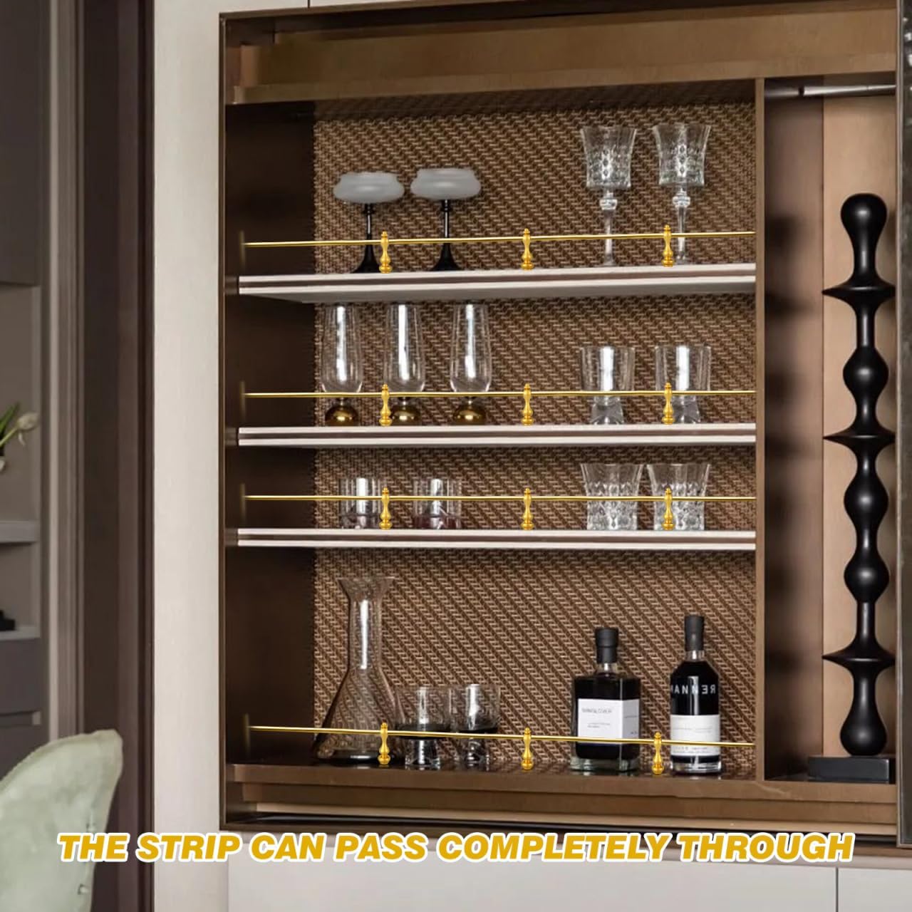 PRETYZOOM Gallery Spindles Connector Caps 4 Pack Metal Cabinet Accessories for Furniture Wine Cabinets Shelves and Railing Post Connections Indoor Use