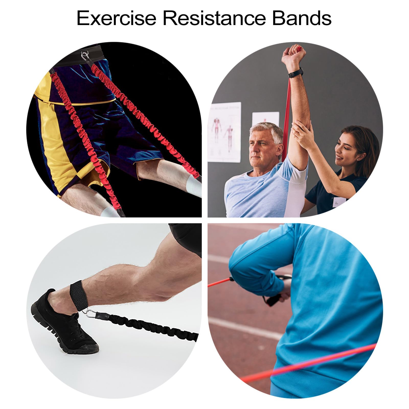 ibasenice Bandas De Resistencia para Ejercicio Cuerda De Tracción De Alta Resistencia Y Cuerda De Látex para Entrenamiento De Cintura Y Brazo En Actividades Al Aire Libre Y
