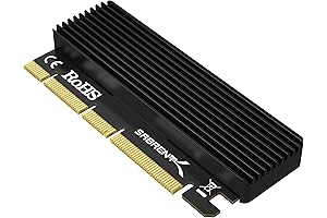 SABRENT NVMe M.2 SSD to PCIe X16/X8/X4 Card with Aluminum Heat Sink