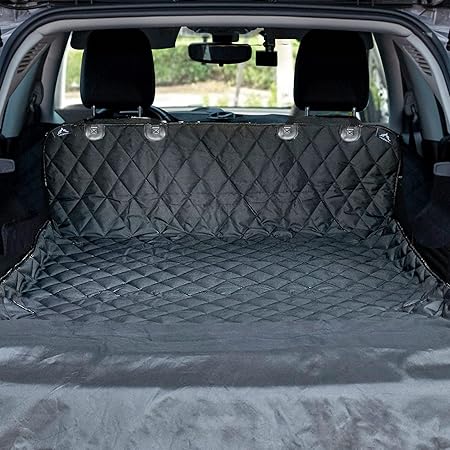 Himal Outdoors Cargo Liner for Dogs, Waterproof and Heavy Duty Cargo Line for Pets with Side Flap Protector Dog Seat Cover Mat for SUVs, Black