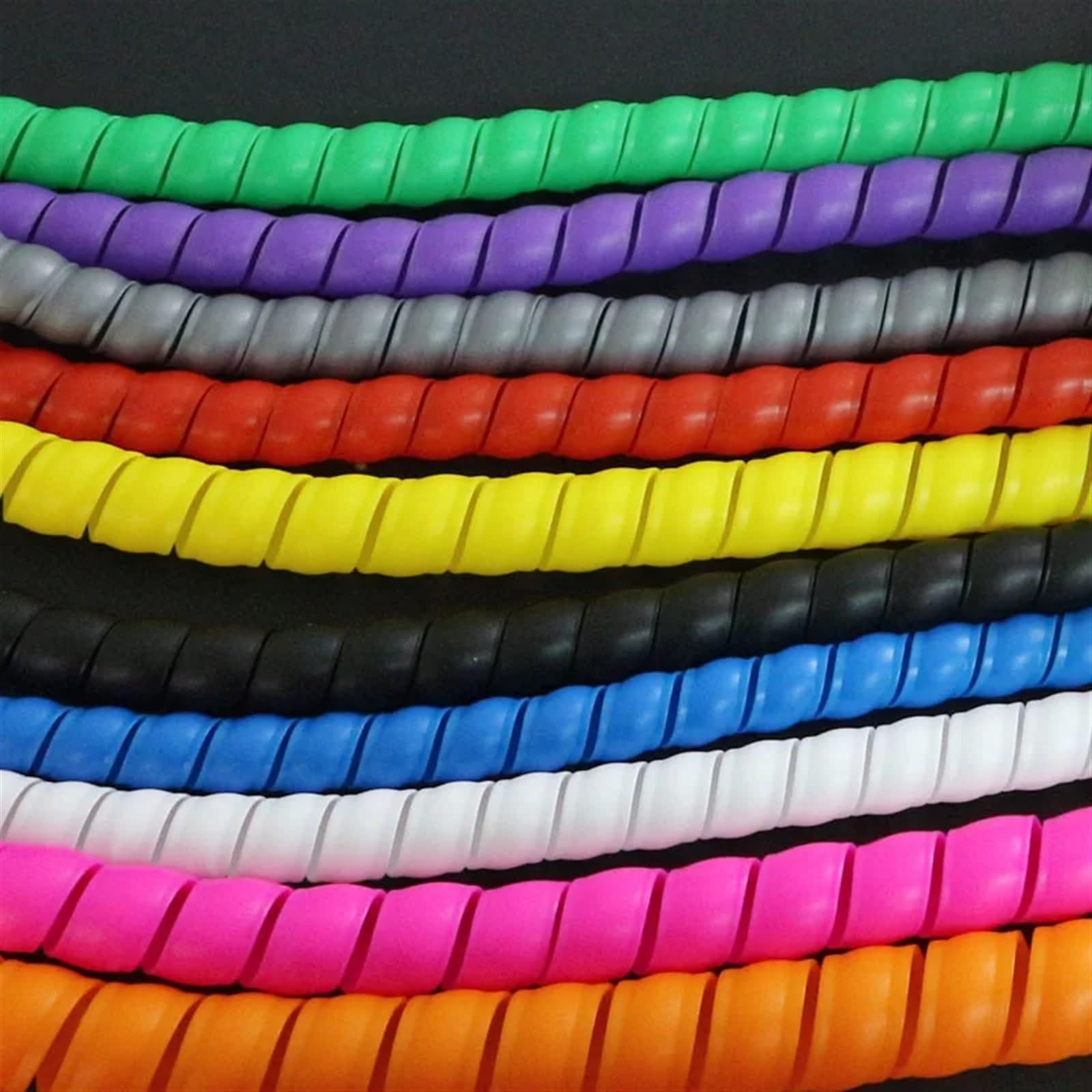 Gaine de Gestion câbles Flexible en Spirale, Bandes d'enroulement Multicolores 8-16 mm, Ignifuge, 2 mètres
