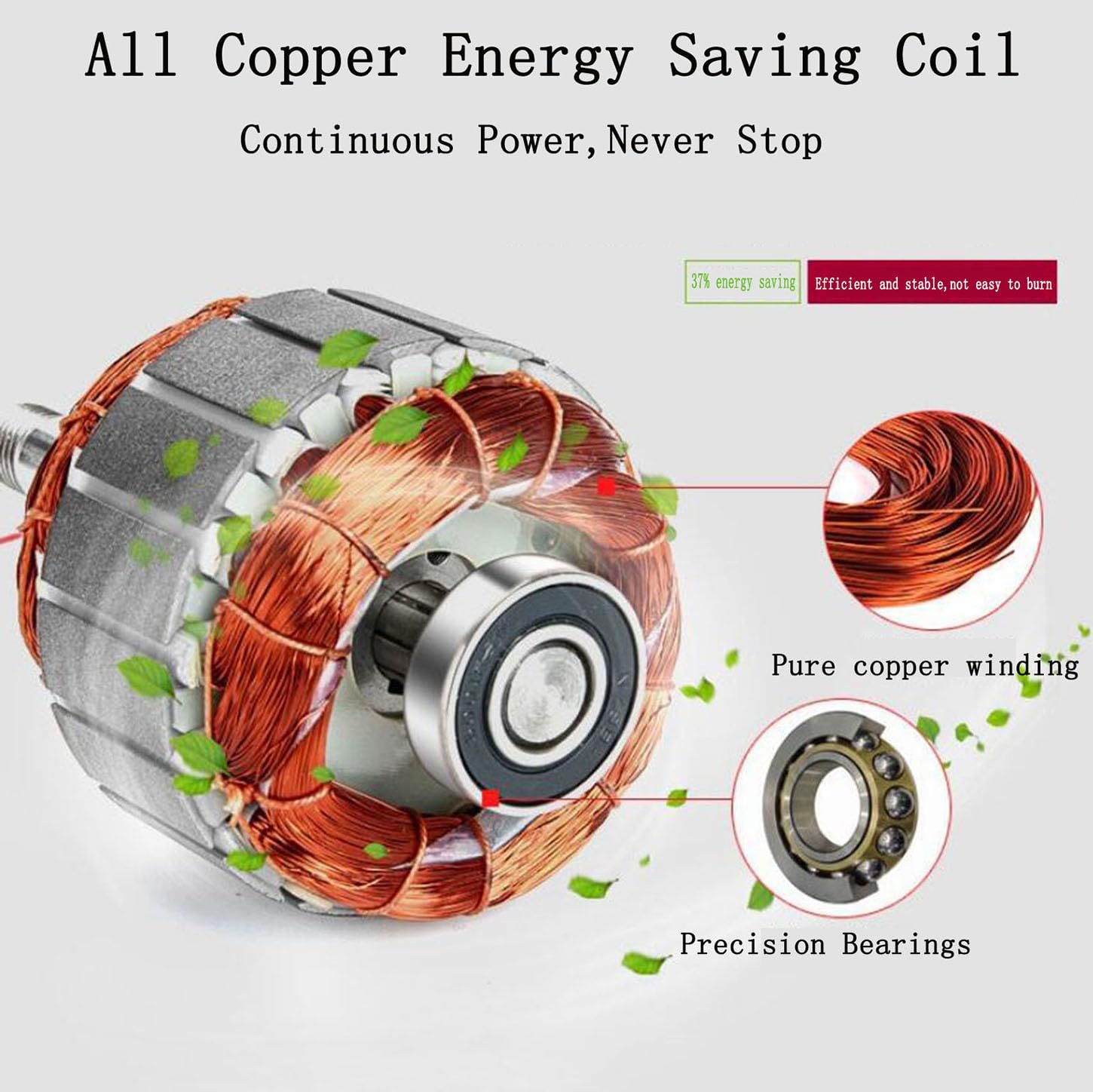 Extracteur d'air Écoulement Axial,Ventilateur Extracteur avec Ligne De Commutation De 1,8 M,Moteur sans Balais À Rotor Externe,Extracteur Air Chaud pour Cuisine,Serre,Garage,12 inches