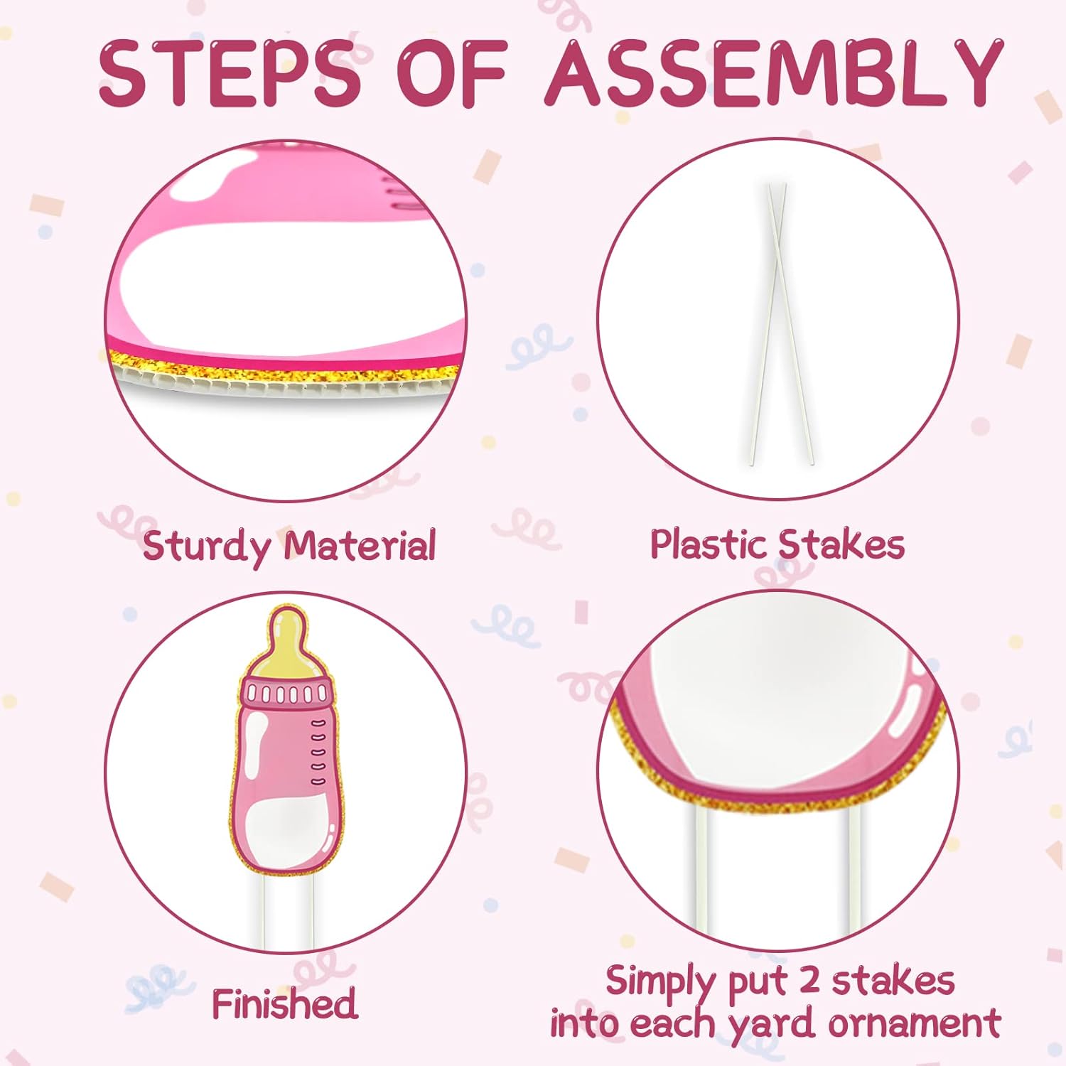 AerWo 11 Pcs Gender Reveal Decorations Baby Shower Yard Signs with Stakes,Baby Gender Reveal Ideas Yard Letters Lawn Signs Boy or Girl Gender Reveal Party Supplies